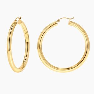 MEJURI 14k gold ✨ Medium tube hoops earrings